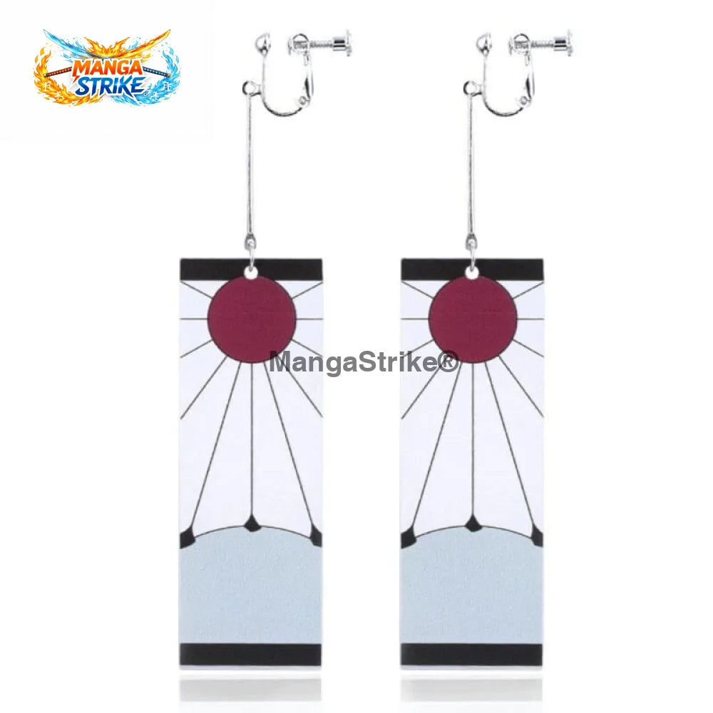 Boucles Demon Slayer - D’oreilles Soleil - Boucles d’oreilles Tanjiro ’Souffle du Soleil’ - bijoux