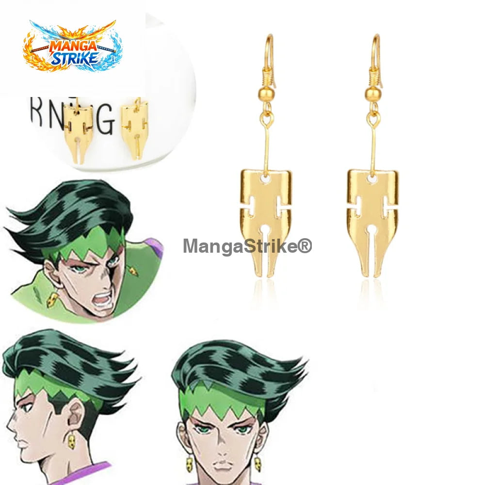 Boucles Jojo’s Bizarre Adventure - D’oreilles Rohan - Boucles d’oreilles Rohan Kishibe - bijoux