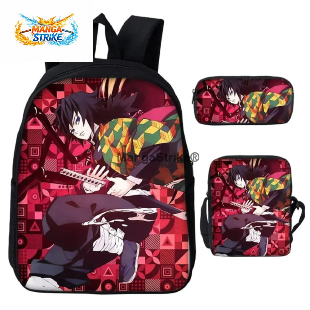Cartable Demon Slayer - avec Trousse et Sacoche Tomioka Giyu