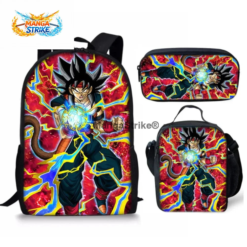 Cartable Dragon Ball Z - avec Trousse et Sacoche Bardock