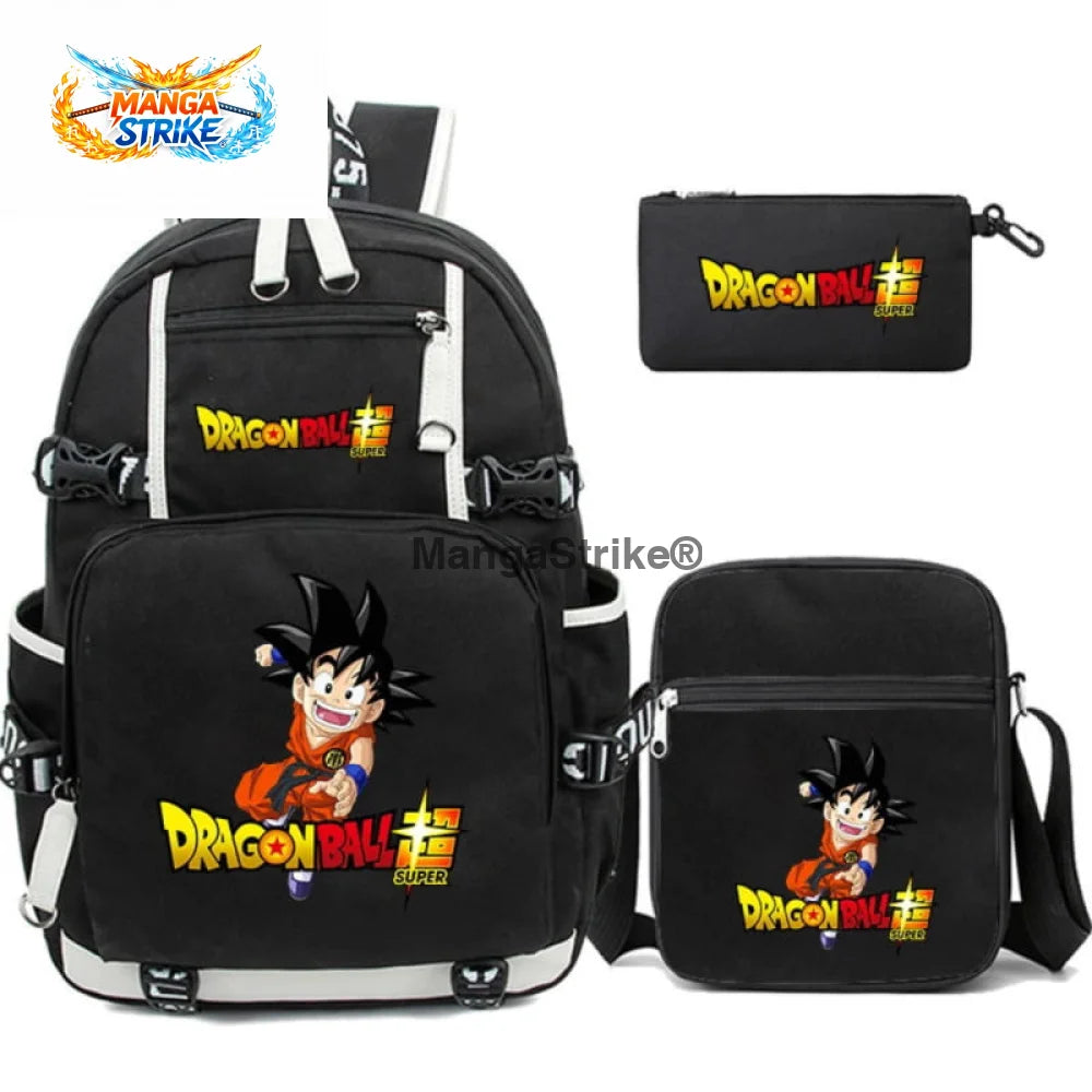 Cartable Dragon Ball Z - avec Trousse et Sacoche Goku DBS
