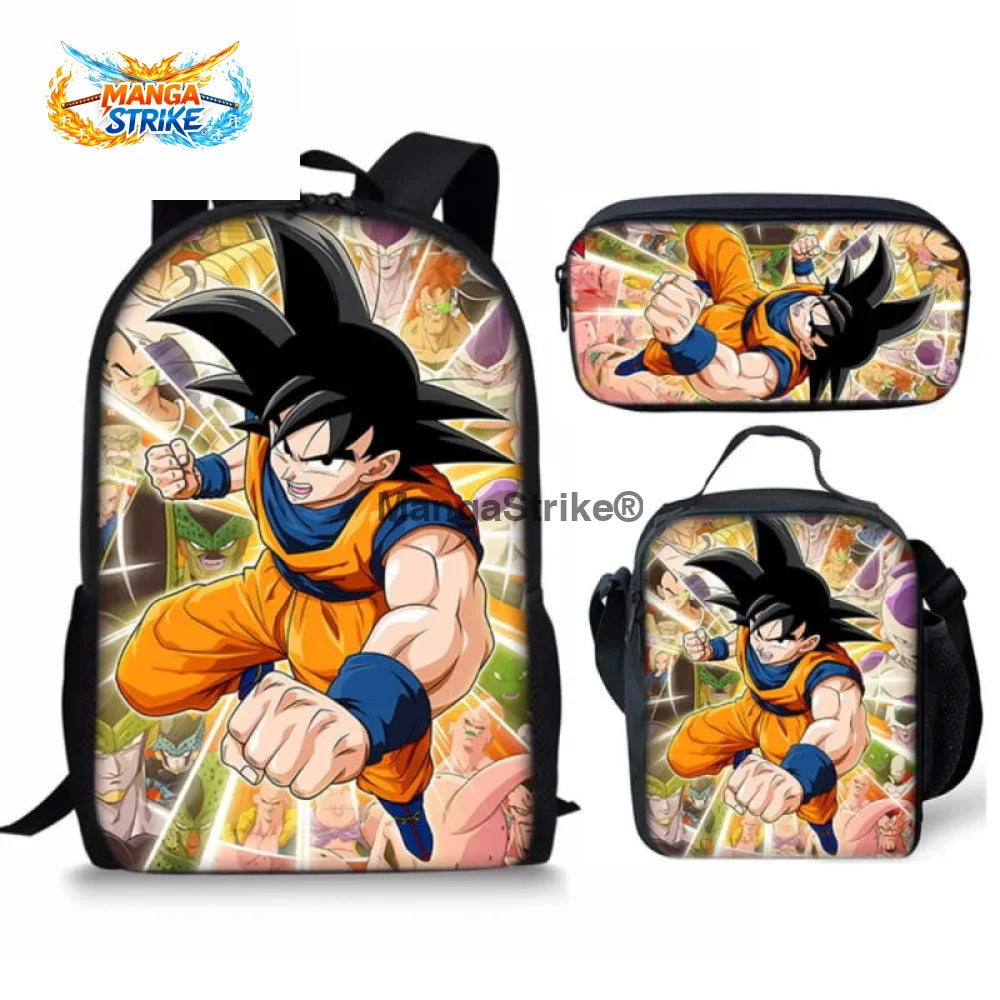 Cartable Dragon Ball Z - avec Trousse et Sacoche Goku vs Méchants