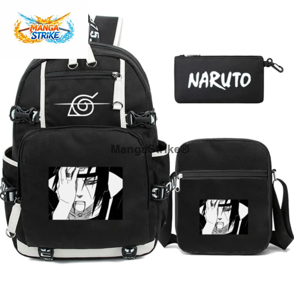 Cartable Naruto - avec Trousse et Sacoche Itachi