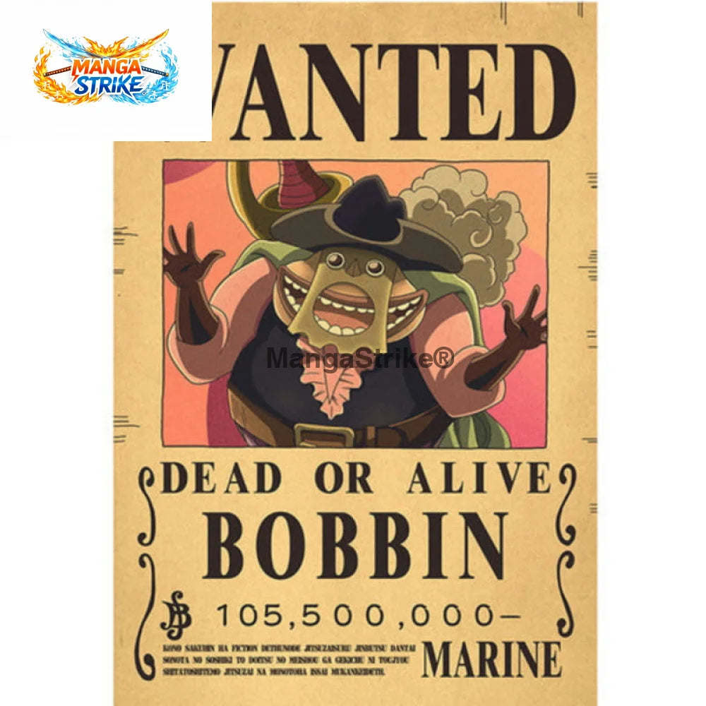 Poster One Piece - Wanted Bobbin - Poster Wanted Bobbin