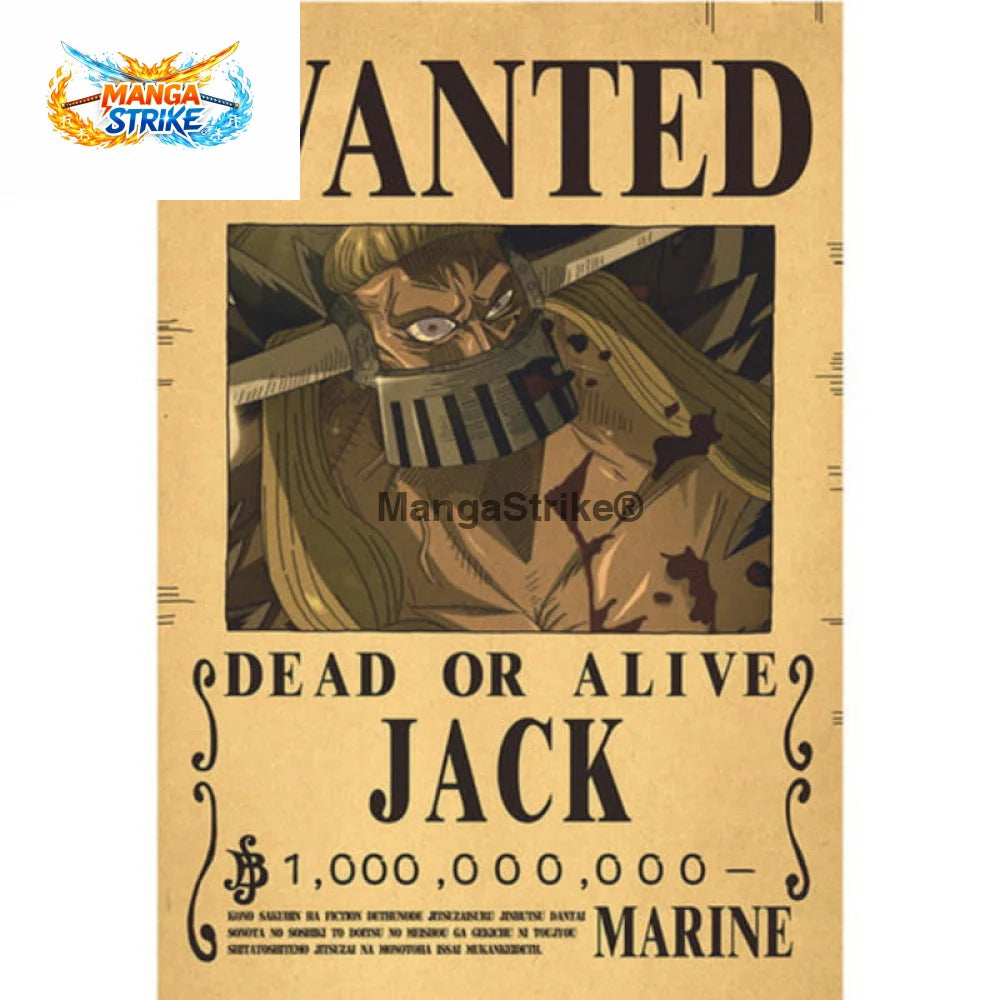Poster One Piece - Wanted Jack - Poster Wanted Jack
