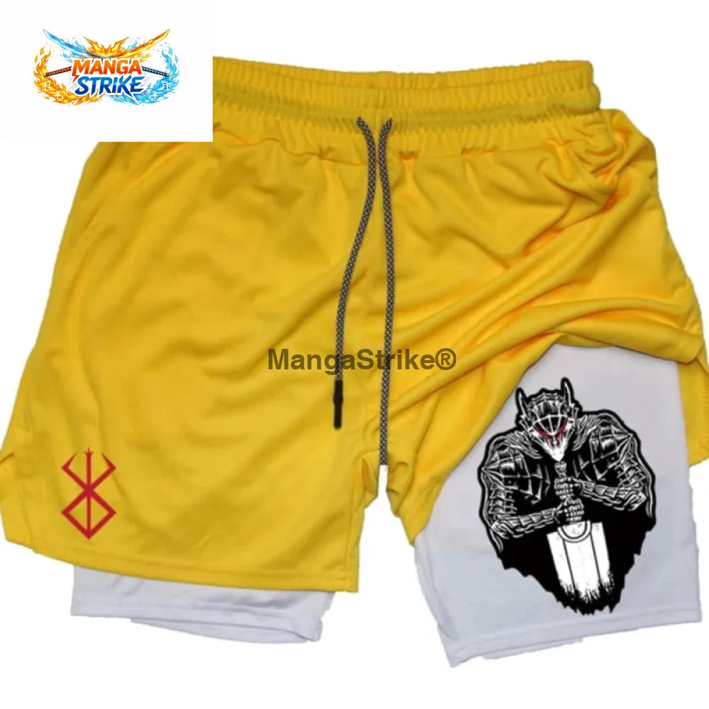 Short Berserk - Le Chevalier Noir ’Jaune et Blanc’ - XS