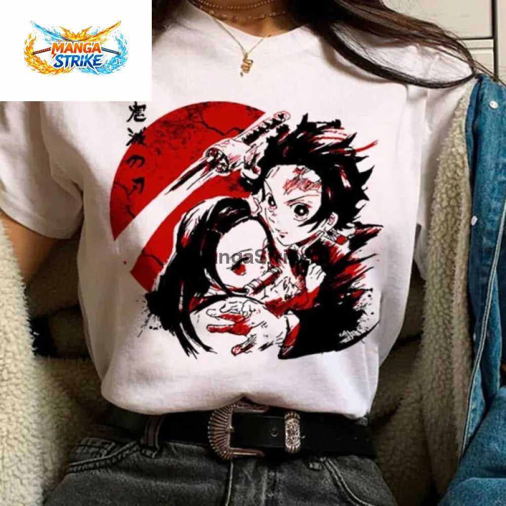 T-Shirt Demon Slayer - Tanjiro avec Nezuko - XS
