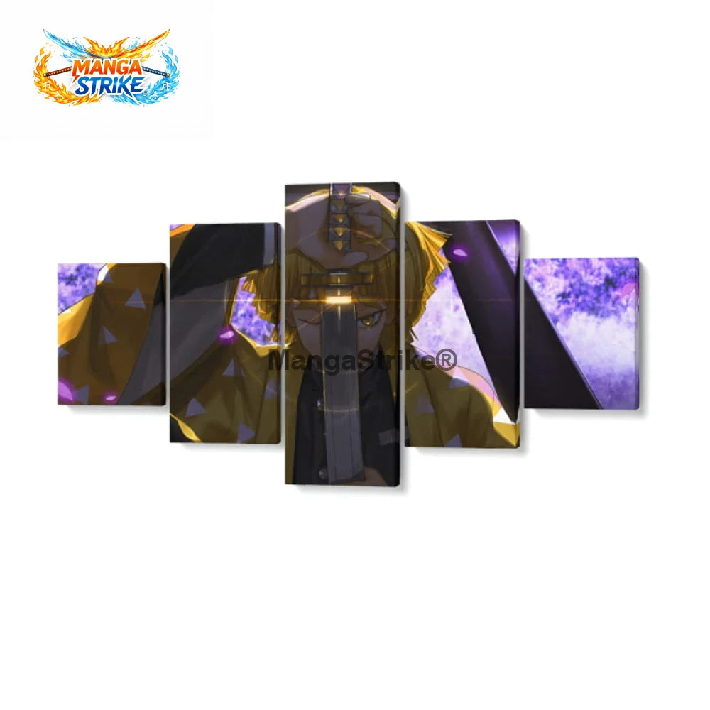 Tableau Demon Slayer - Zenitsu - Moyenne taille: 20x35 20x45 20x55cm / Sans cadre - 1704