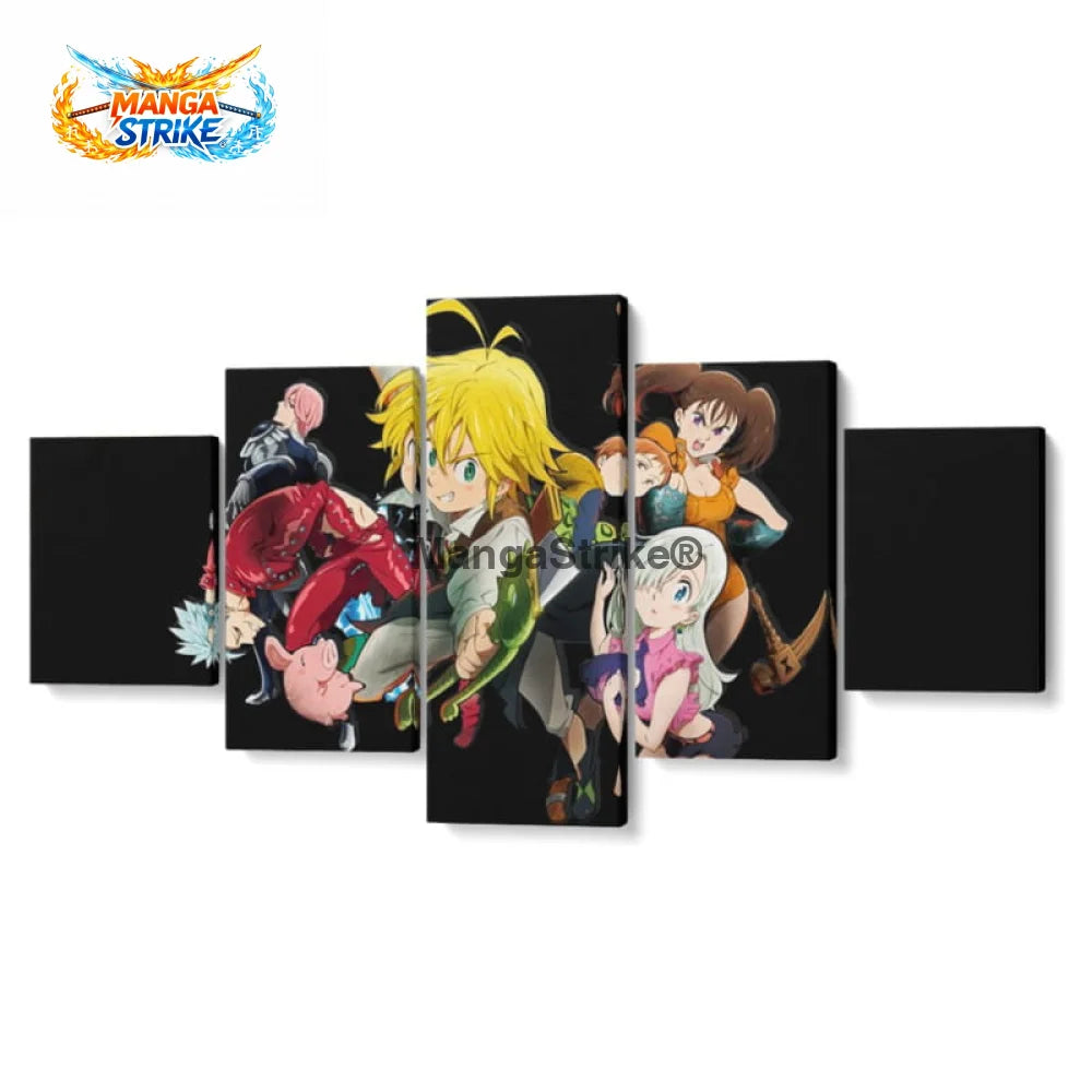 Tableau Nanatsu no Taizai - ’7 Péchés Capitaux’ - Moyenne taille: 20x35 20x45 20x55cm / Sans cadre - 1704