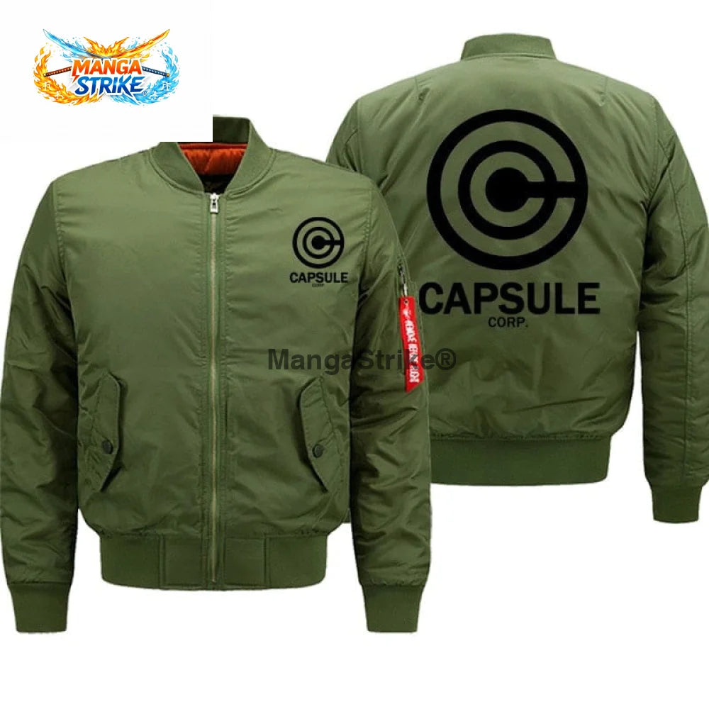 Veste Dragon Ball Z - Bomber Capsule Corp - Kaki + Noir / S