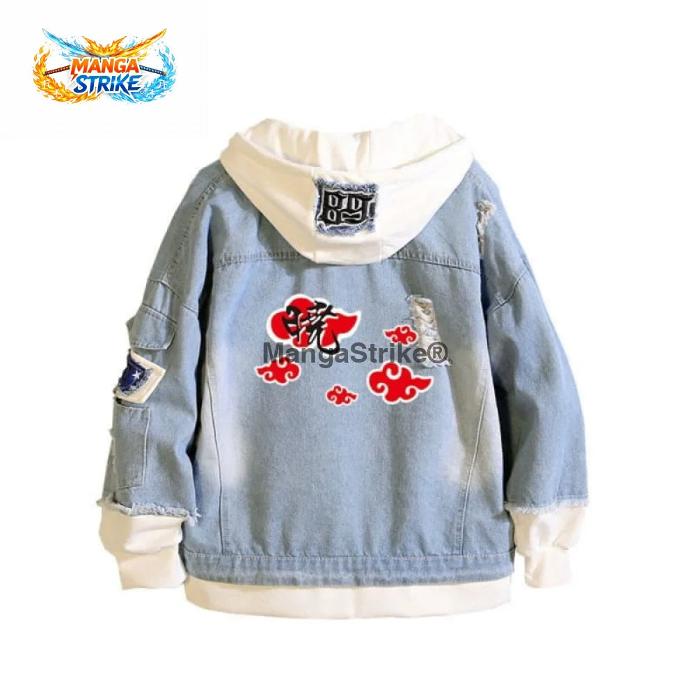 Veste Naruto - en jean Akatsuki - S