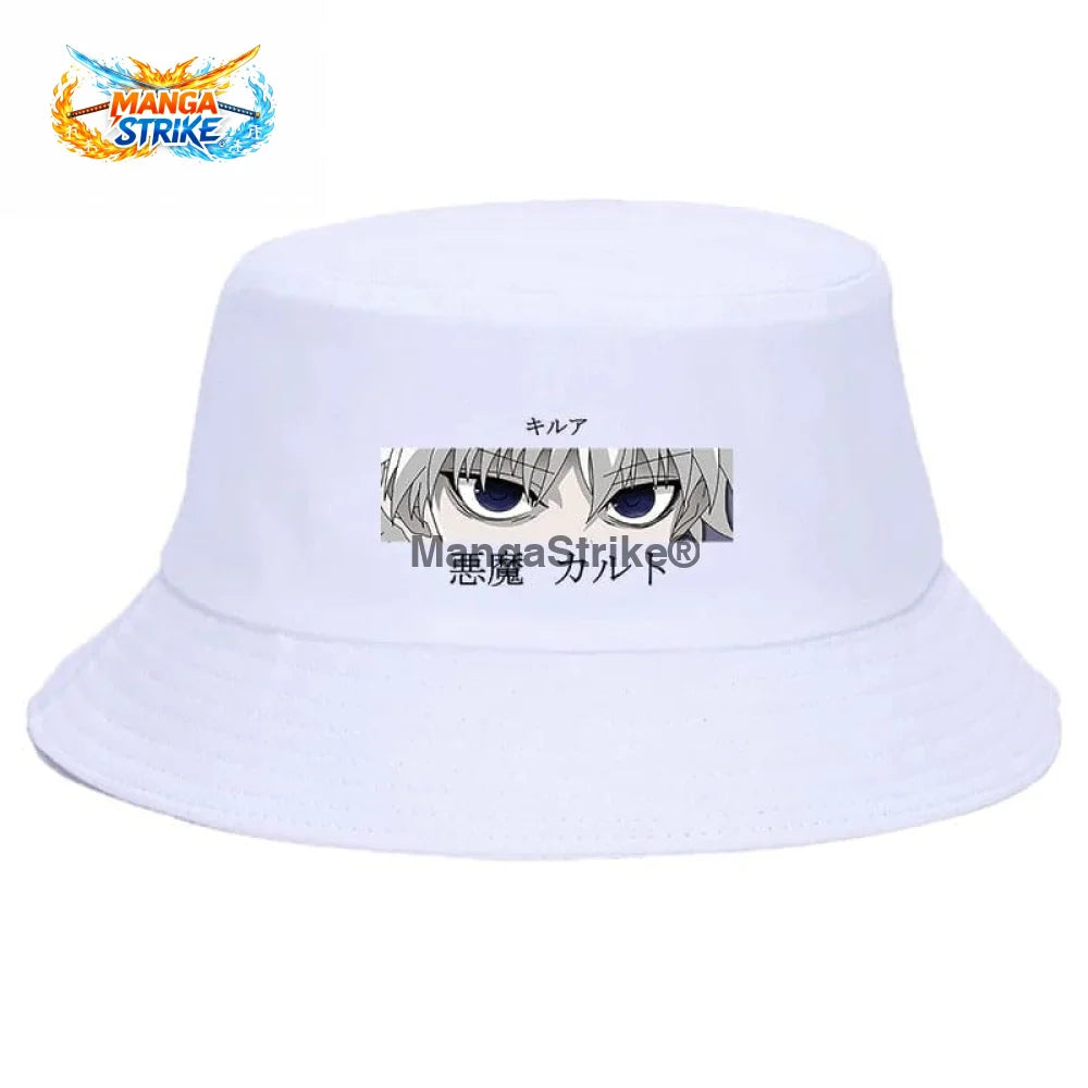 Bob Hunter X Hunter - Kirua - Blanc - Chapeau