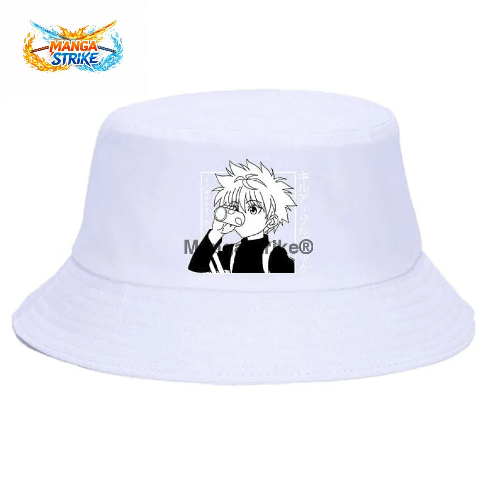 Bob Hunter X Hunter - Kirua Zoldik - Blanc - Chapeau