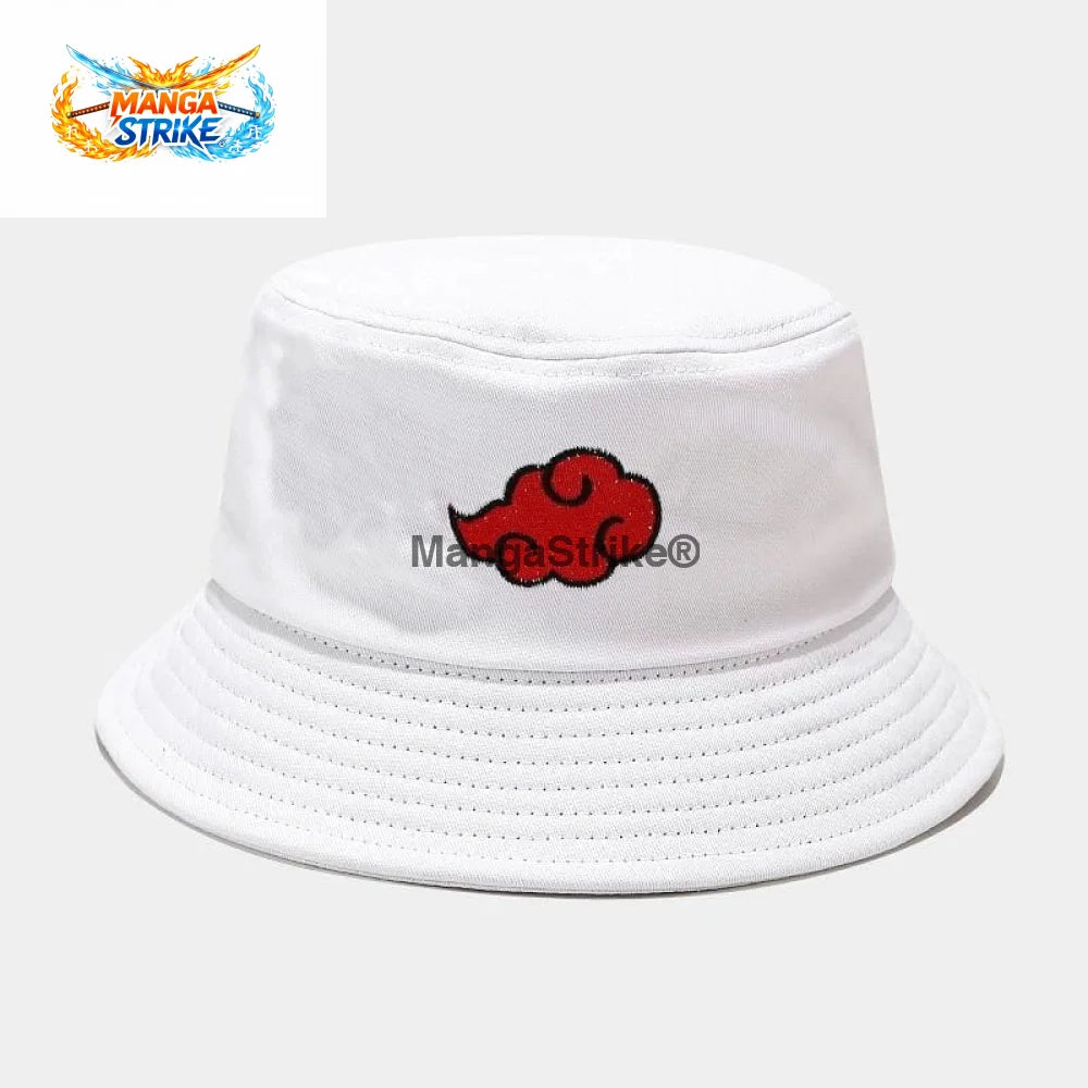 Bob Naruto - blanc Akatsuki - Blanc - Chapeau