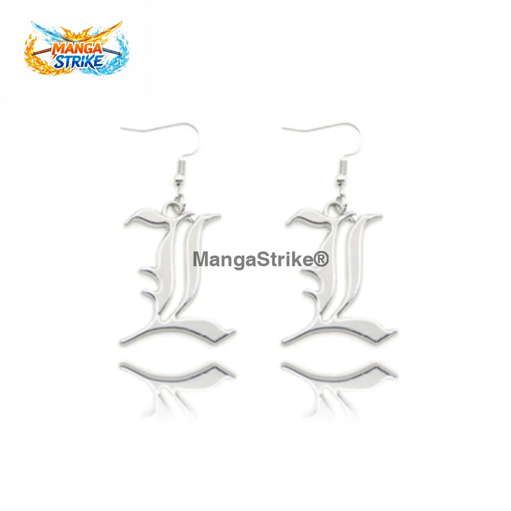 Boucles Death Note - D’oreilles ’L’ - Boucles d’oreilles L - bijoux