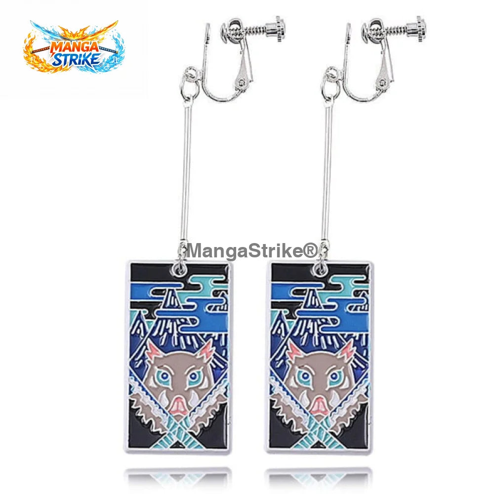 Boucles Demon Slayer - D’oreilles Inosuke - Boucles d’oreilles Inosuke - bijoux