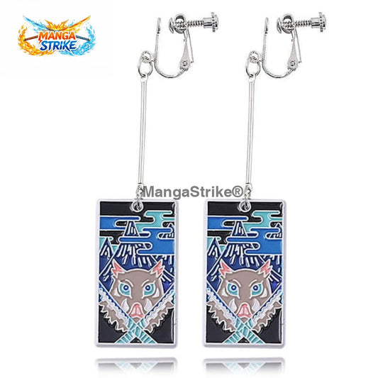 Boucles Demon Slayer - D’oreilles Inosuke - Boucles d’oreilles Inosuke - bijoux
