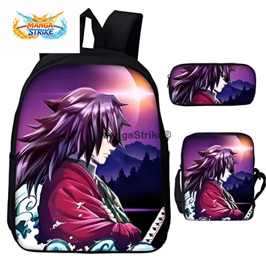 Cartable Demon Slayer - avec Trousse et Sacoche Giyu Tomioka
