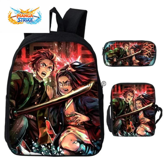 Cartable Demon Slayer - avec Trousse et Sacoche Kamado