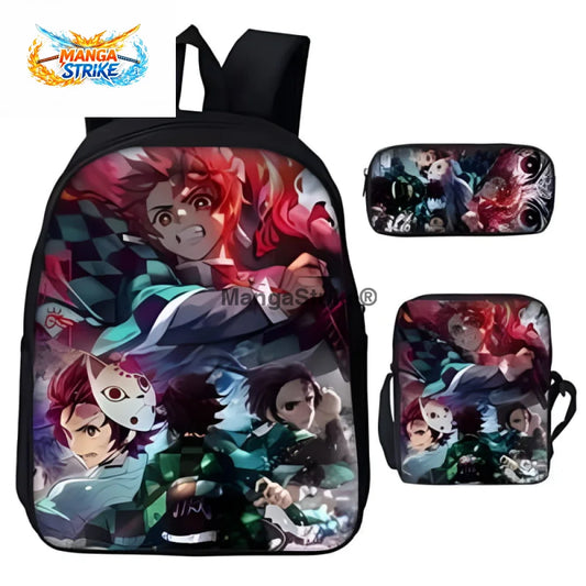 Cartable Demon Slayer - avec Trousse et Sacoche Kamado Tanjiro