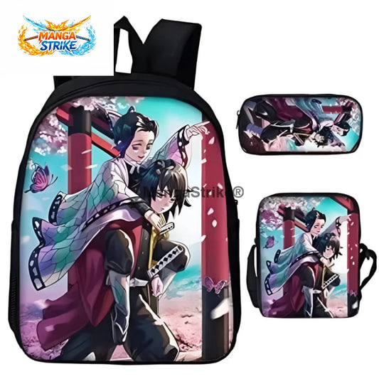 Cartable Demon Slayer - avec Trousse et Sacoche Shinobu x Giyu