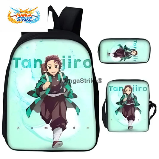 Cartable Demon Slayer - avec Trousse et Sacoche Tanjiro