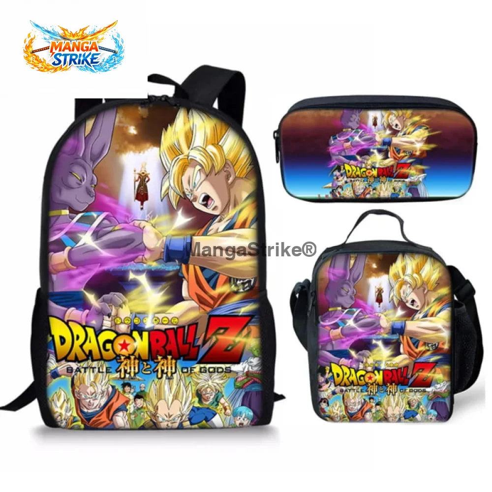 Cartable Dragon Ball Z - avec Trousse et Sacoche Bataille des dieux