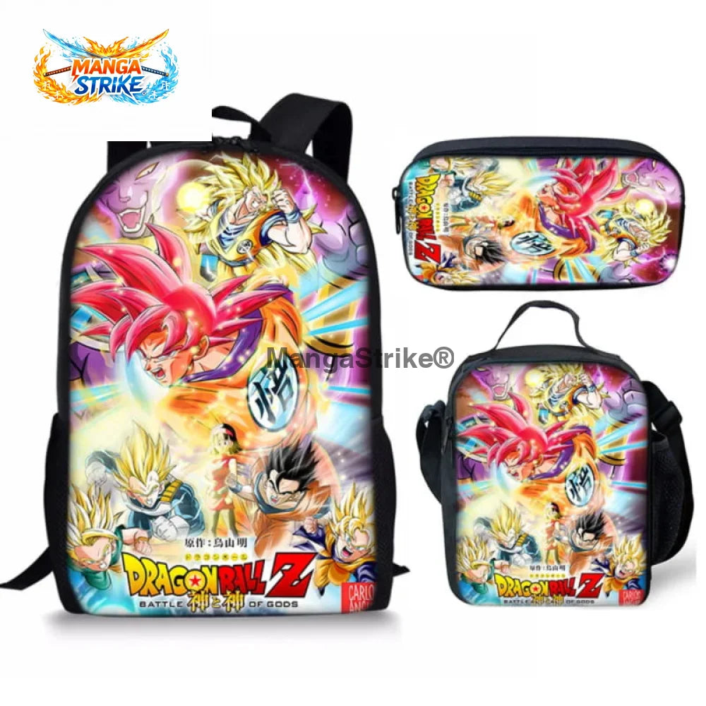 Cartable Dragon Ball Z - avec Trousse et Sacoche Battle of Gods