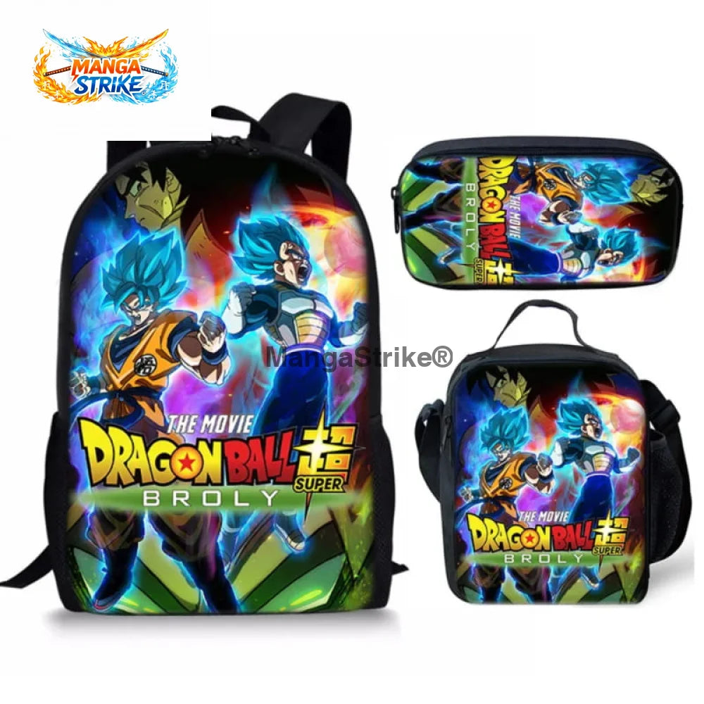 Cartable Dragon Ball Z - avec Trousse et Sacoche Broly