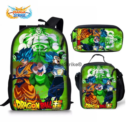 Cartable Dragon Ball Z - avec Trousse et Sacoche DBS Broly