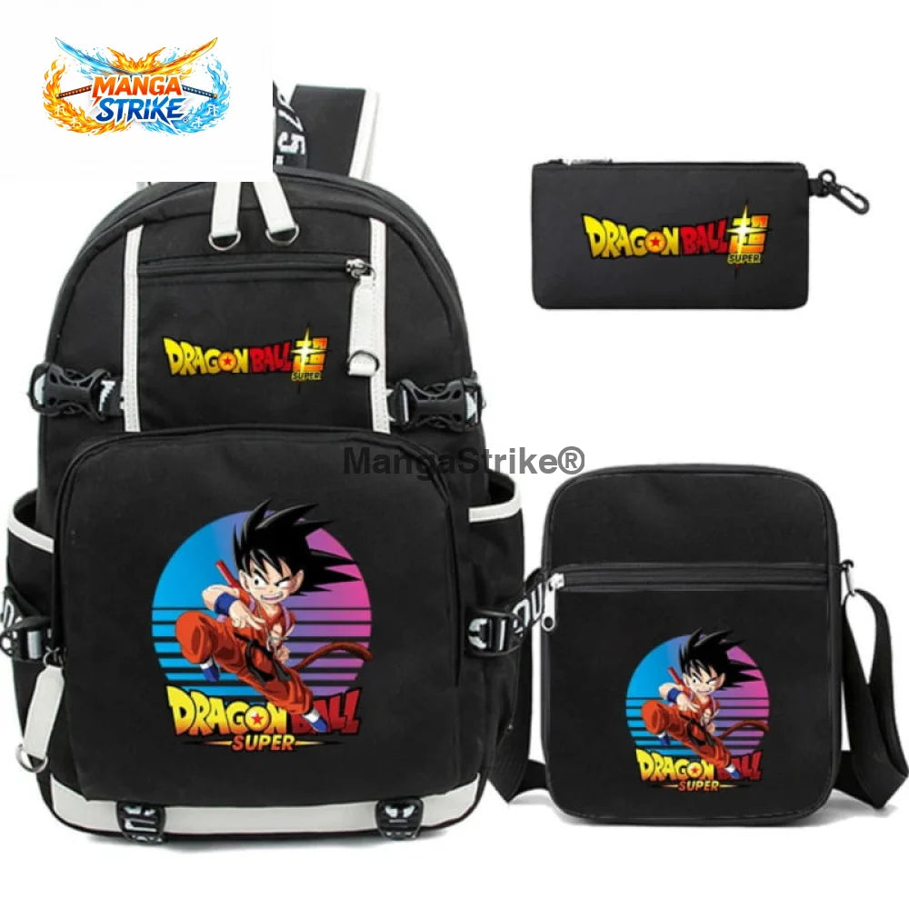 Cartable Dragon Ball Z - avec Trousse et Sacoche Goku Dragon Ball Super