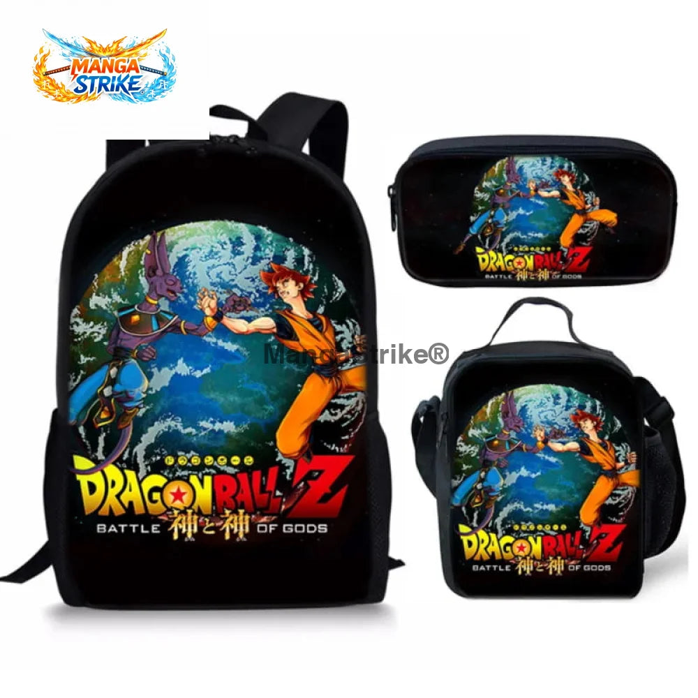 Cartable Dragon Ball Z - avec Trousse et Sacoche Goku vs Beerus