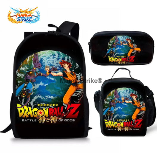 Cartable Dragon Ball Z - avec Trousse et Sacoche Goku vs Beerus