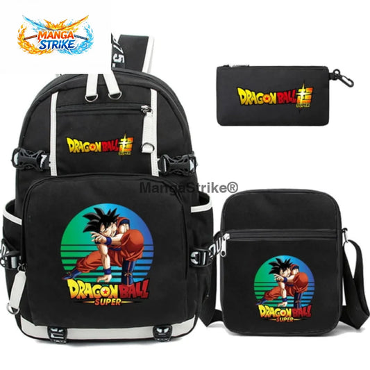 Cartable Dragon Ball Z - avec Trousse et Sacoche Son Goku DBS