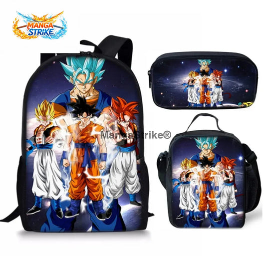 Cartable Dragon Ball Z - avec Trousse et Sacoche Super Goku