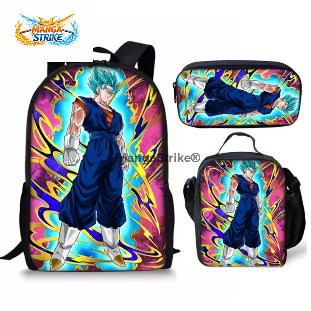 Cartable Dragon Ball Z - avec Trousse et Sacoche Super Vegeto