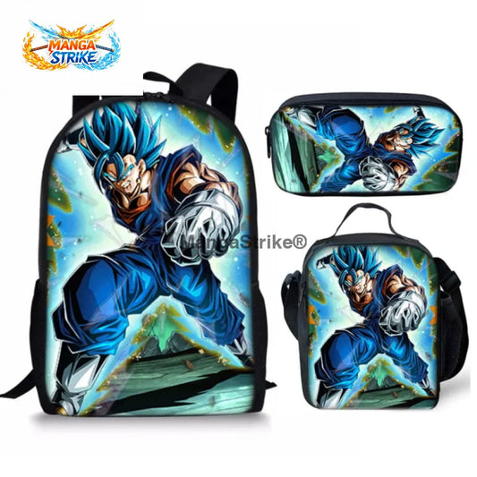 Cartable Dragon Ball Z - avec Trousse et Sacoche Vegeto