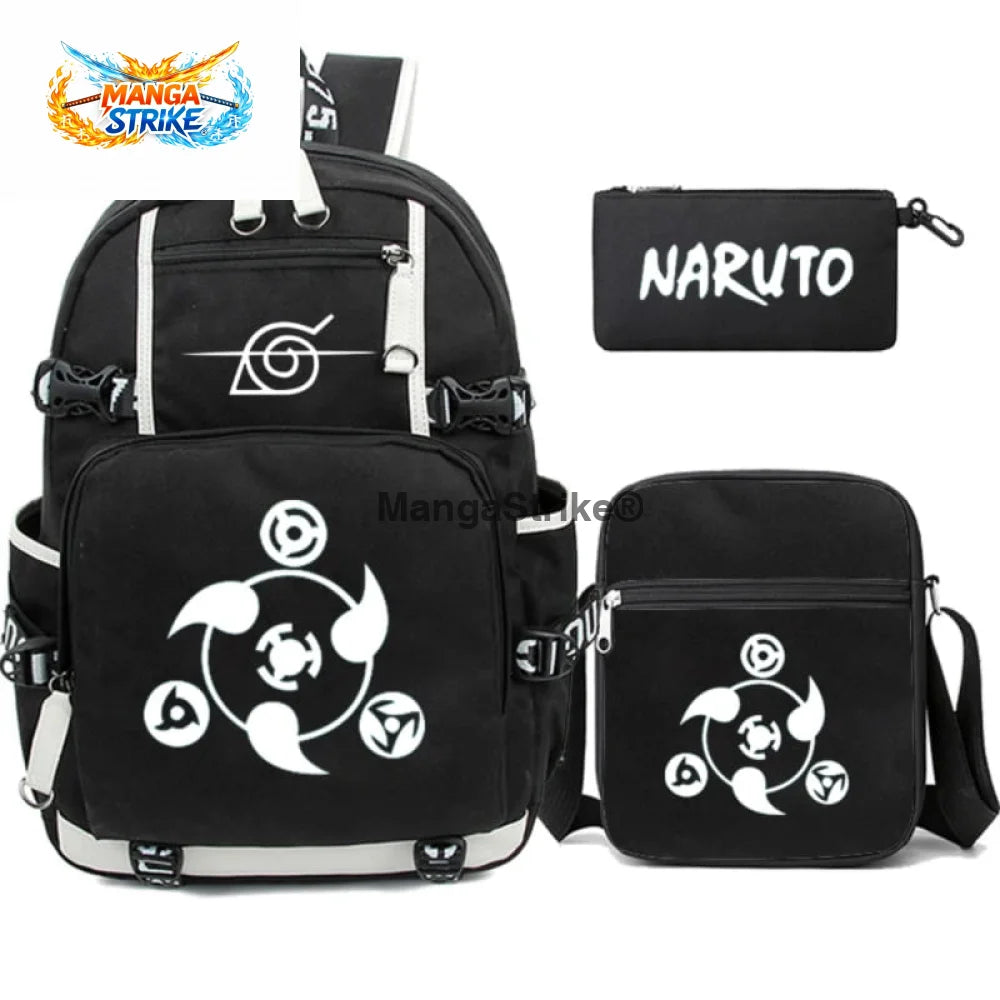 Cartable Naruto - avec Trousse et Sacoche All Sharingan