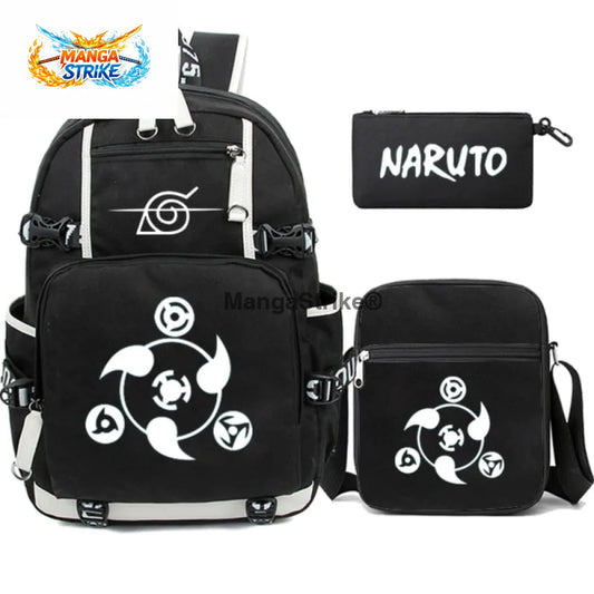 Cartable Naruto - avec Trousse et Sacoche All Sharingan