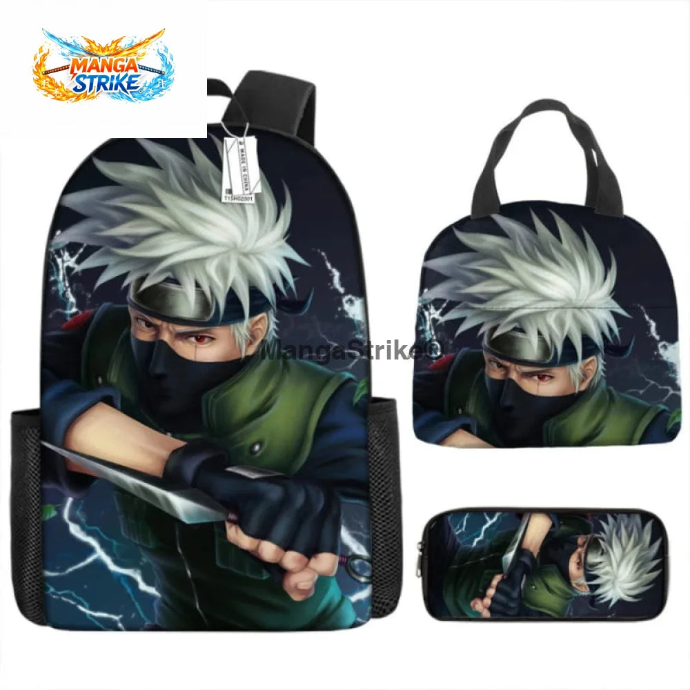 Cartable Naruto - avec Trousse et Sacoche Kakashi Hatake