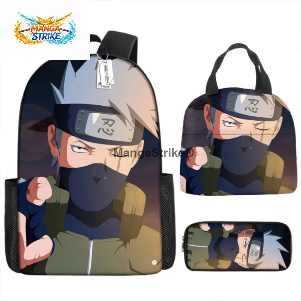 Cartable Naruto - avec Trousse et Sacoche Kakashi Storm 3