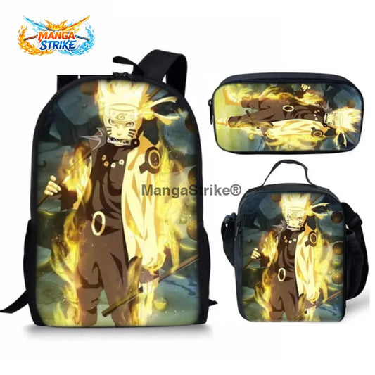Cartable Naruto - avec Trousse et Sacoche Rikudo Sennin