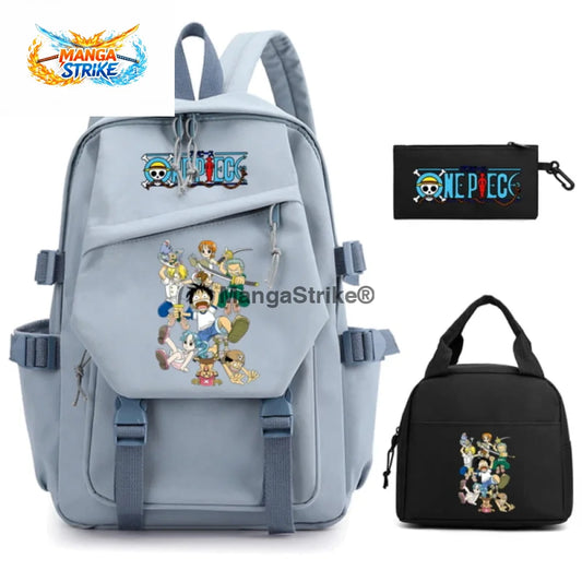 Cartable One Piece - avec Trousse et Sacoche Baby Mugiwara