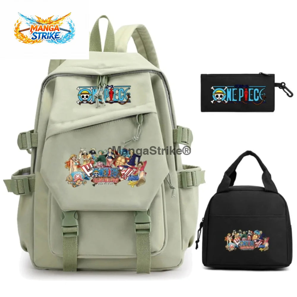 Cartable One Piece - avec Trousse et Sacoche Équipage des Mugiwara