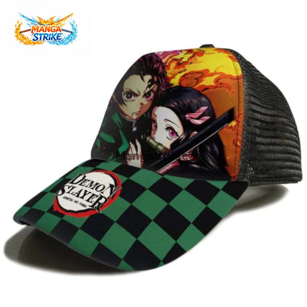 Casquette Demon Slayer - Fratrie Kamado - Tanjiro et Nezuko - Chapeau