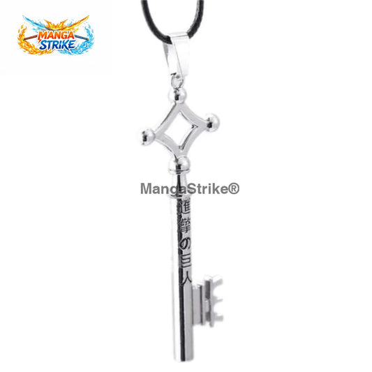 Collier Attaque des Titans - Clé d’Eren Argentée - bijoux
