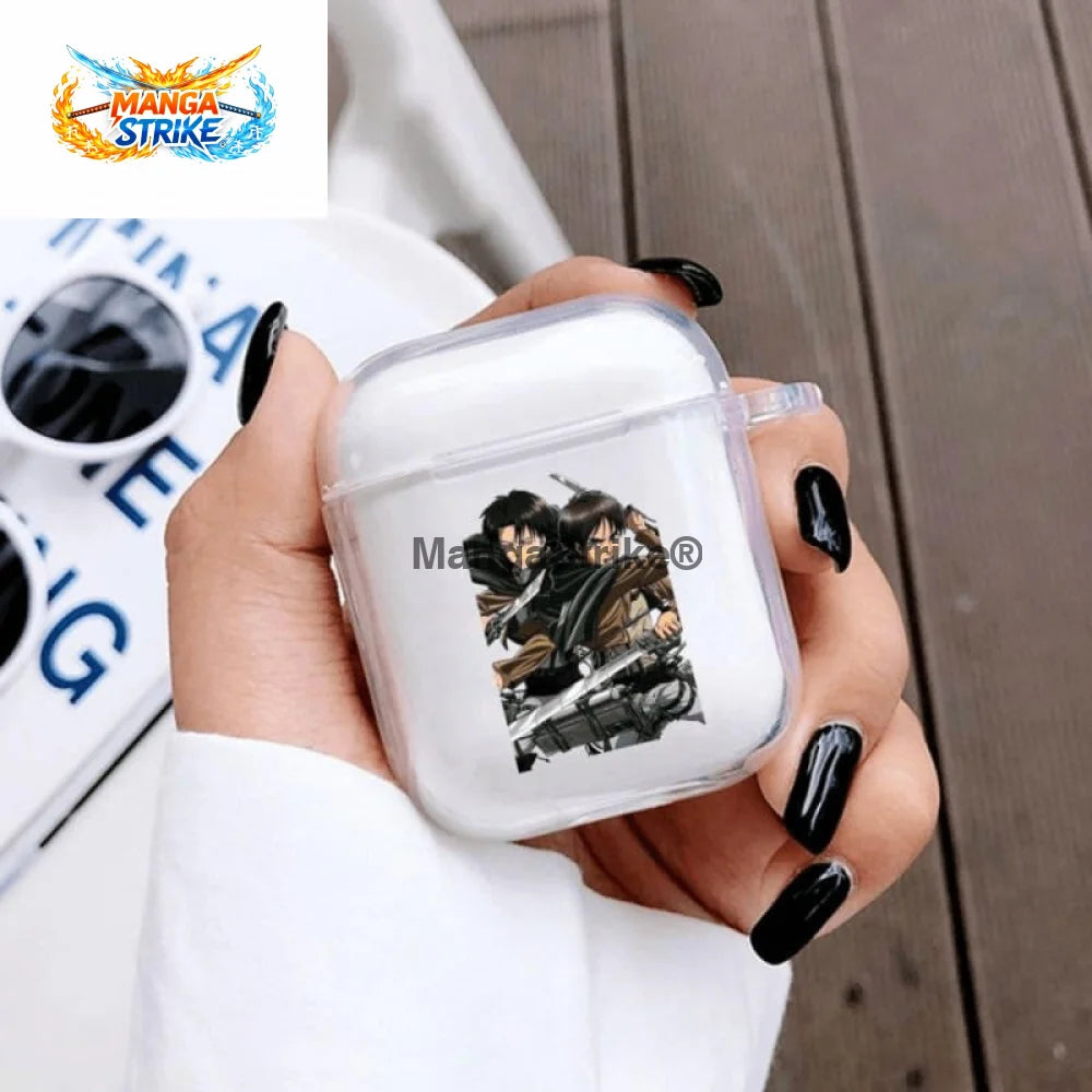 Coque Attaque des Titans - Airpods Eren et Livaï - Eren et Livaï Airpods 1 et 2 - 200001619