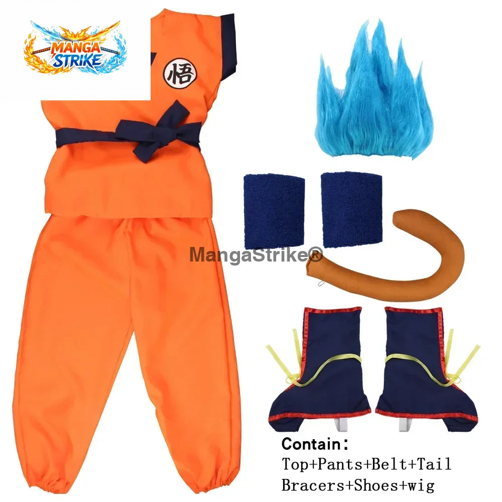 Cosplay Dragon Ball – Goku - Cosplay Goku - Perruque Bleue / 90cm - 100cm