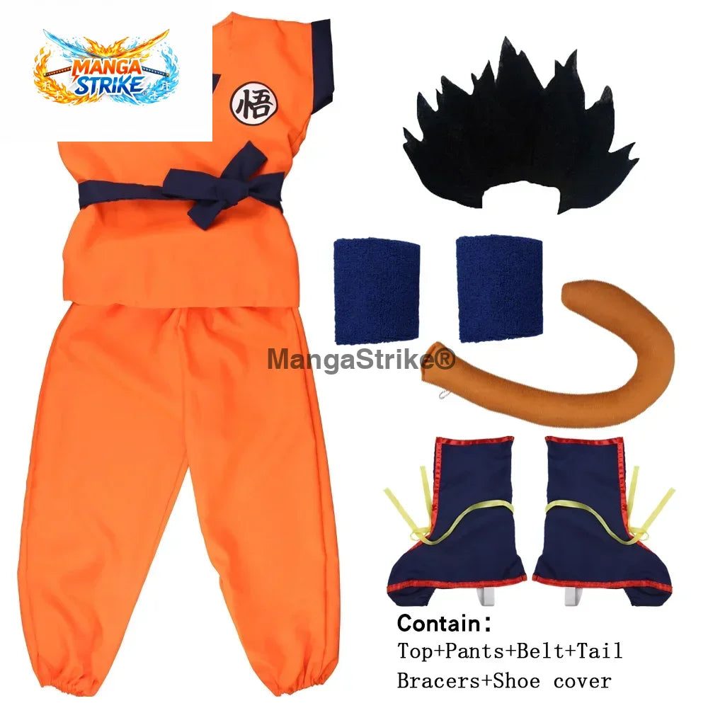 Cosplay Dragon Ball – Goku - Cosplay Goku - Perruque Noir / 90cm - 100cm