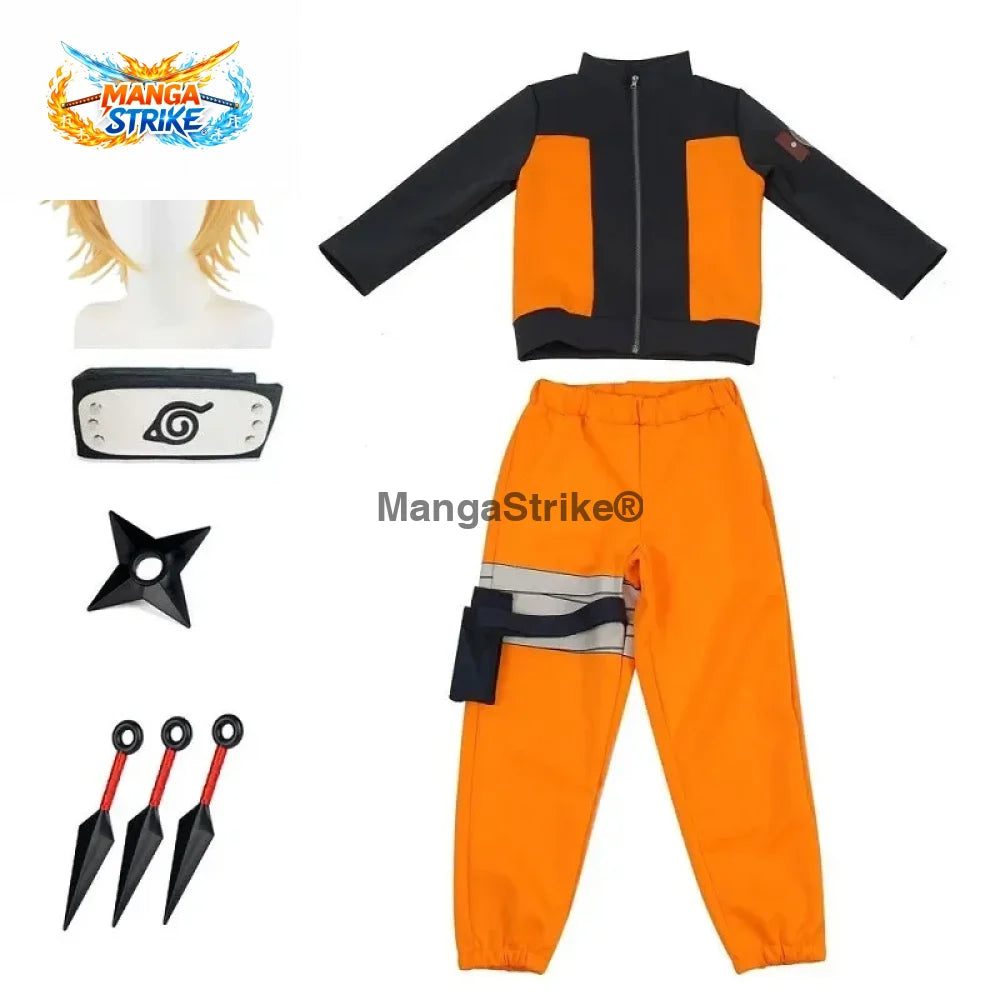 Cosplay Naruto – Uzumaki Naruto - Costume + accessoires / 100cm - 110cm